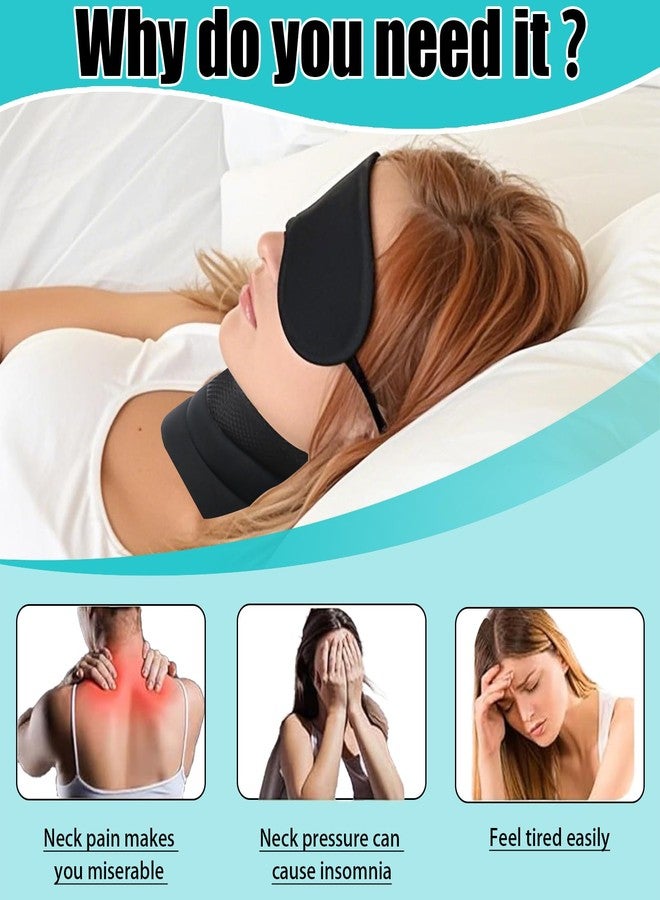 دعامة رقبة TOAINRSI للشخير، دعامة رقبة مضادة للشخير قابلة للتهوية، دعامة رقبة قابلة للتعديل للنوم، للاستخدام المنزلي/السفر/المكتبي للرجال والنساء - Image 3